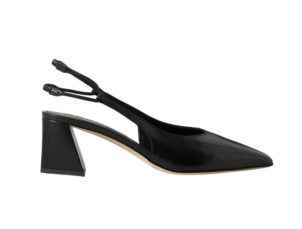 Aeyde Sleek Black Polly Slingback Pumps Size 35.5 EU / 5.5 US